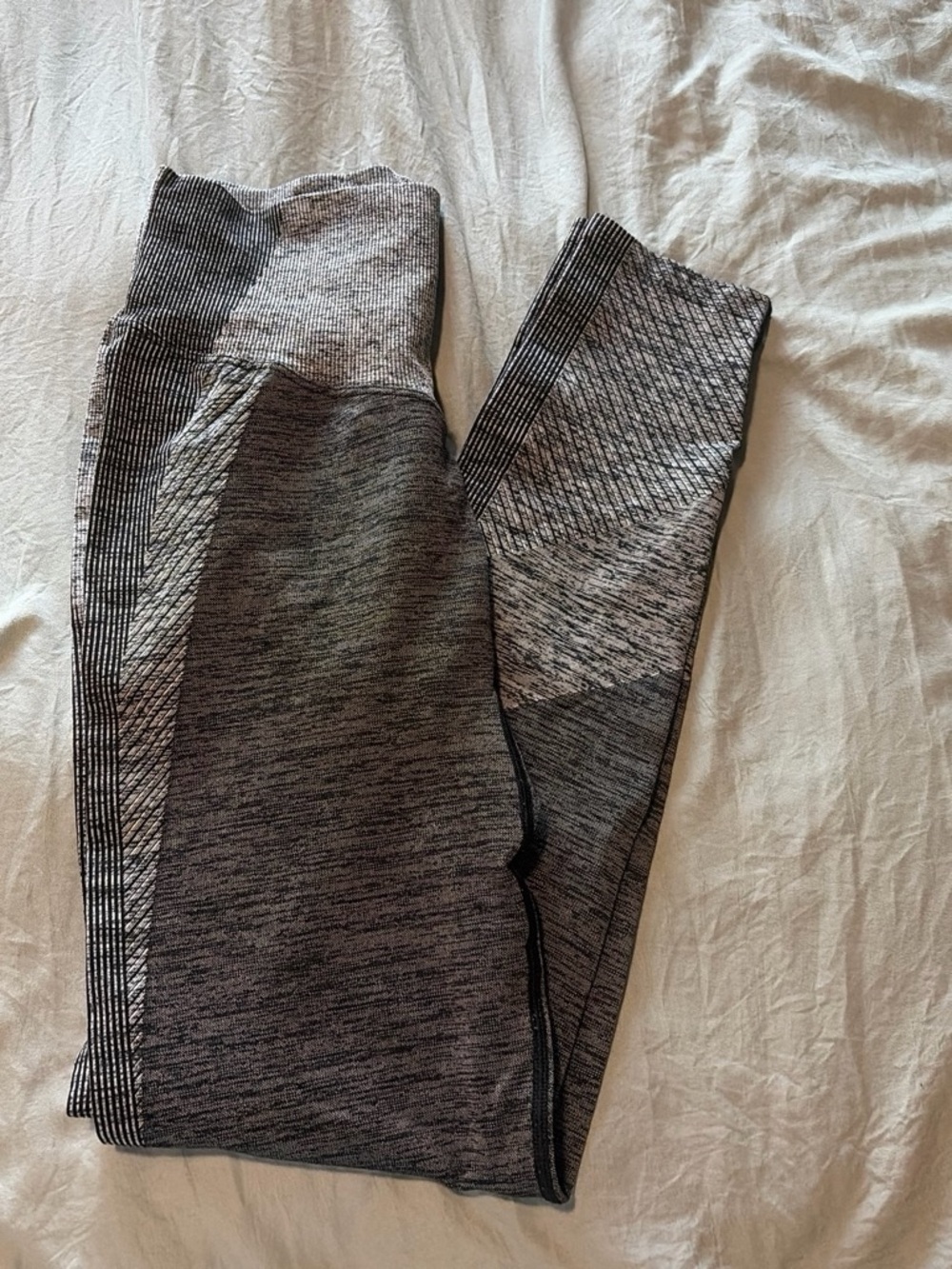 PINK Victoria's Secret Gray & Black Space-Dye Leggings